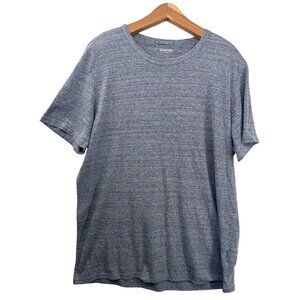 Marine Layer Adult T-Shirt Sz XL Blue Striped PolyCotton Crew Base Layer Beachy